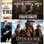 WESTERN Lot x 4 - ALL UK Quad film posters - TRUE GRIT (2010 Release) x 2 - Advance Teaser & Main