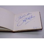 Autograph: An autograph album - numbered 90 containing circa 50 signatures collected in person by