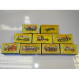 A GROUP OF EARLY MATCHBOX MODELS OF YESTERYEAR in MATCHBOX style boxes as lotted - G/VG in F/G boxes