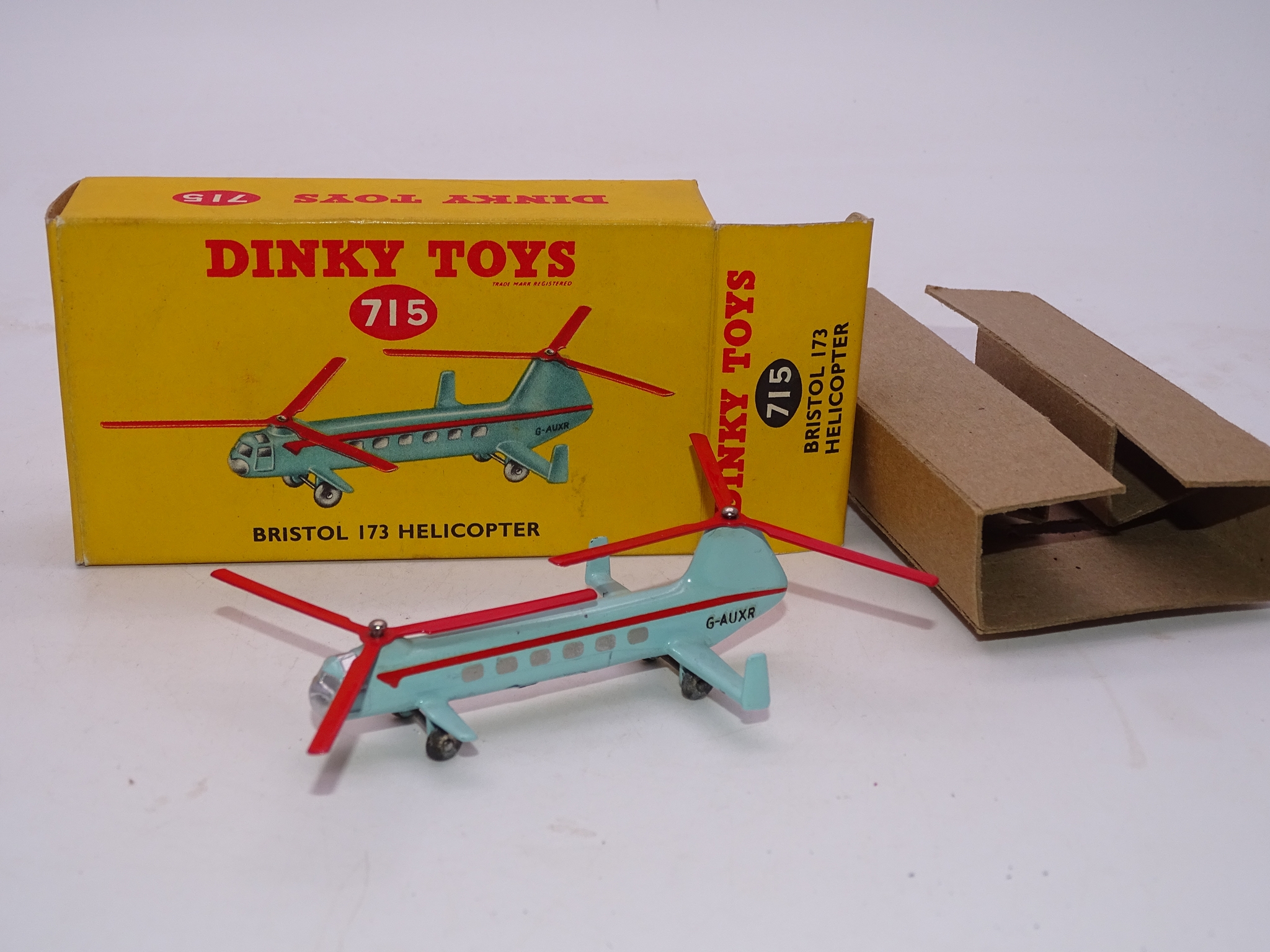 DINKY DIECAST AIRCRAFT: A 715 'BRISTOL 173 HELICOPTER' - VG/E IN G/VG BOX WITH ORIGINAL PACKING