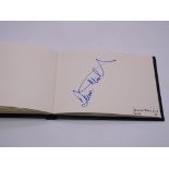 Autograph: An autograph album - numbered 135 containing circa 45 signatures collected in person by