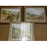 A GROUP OF THREE FRAMED AND GLAZED GREAT WESTERN RAILWAY RELATED PRINTS BY DON BRECKON as lotted - G