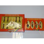 A PAIR OF BRITAINS METAL MODELS SOLDIER SETS to include 7210 SCOTS GUARDS DRUM and BUGLE SET and