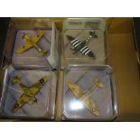 A GROUP OF CORGI AVIATION ARCHIVE 1:72 SCALE MODEL FIGHTER PLANES IN THE WWII LEGENDS SERIES as