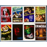 UNIVERSAL 'MONSTERS' MASTERPRINTS Lot x 8 (2001) - DRACULA x 3, CREATURE FROM THE BLACK LAGOON, WOLF