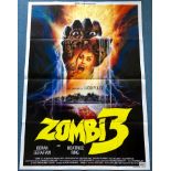 ZOMBIE 3 (1987) 'Zombi 3' - Italian 2 Fogli - 39" x 55" (99 x 140 cm) - LUCIO FULCI - Folded (as