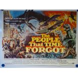 THE PEOPLE THAT TIME FORGOT (1977) - TOM CHANTRELL ARTWORK - UK Quad Film Poster 30" x 40" (76 x