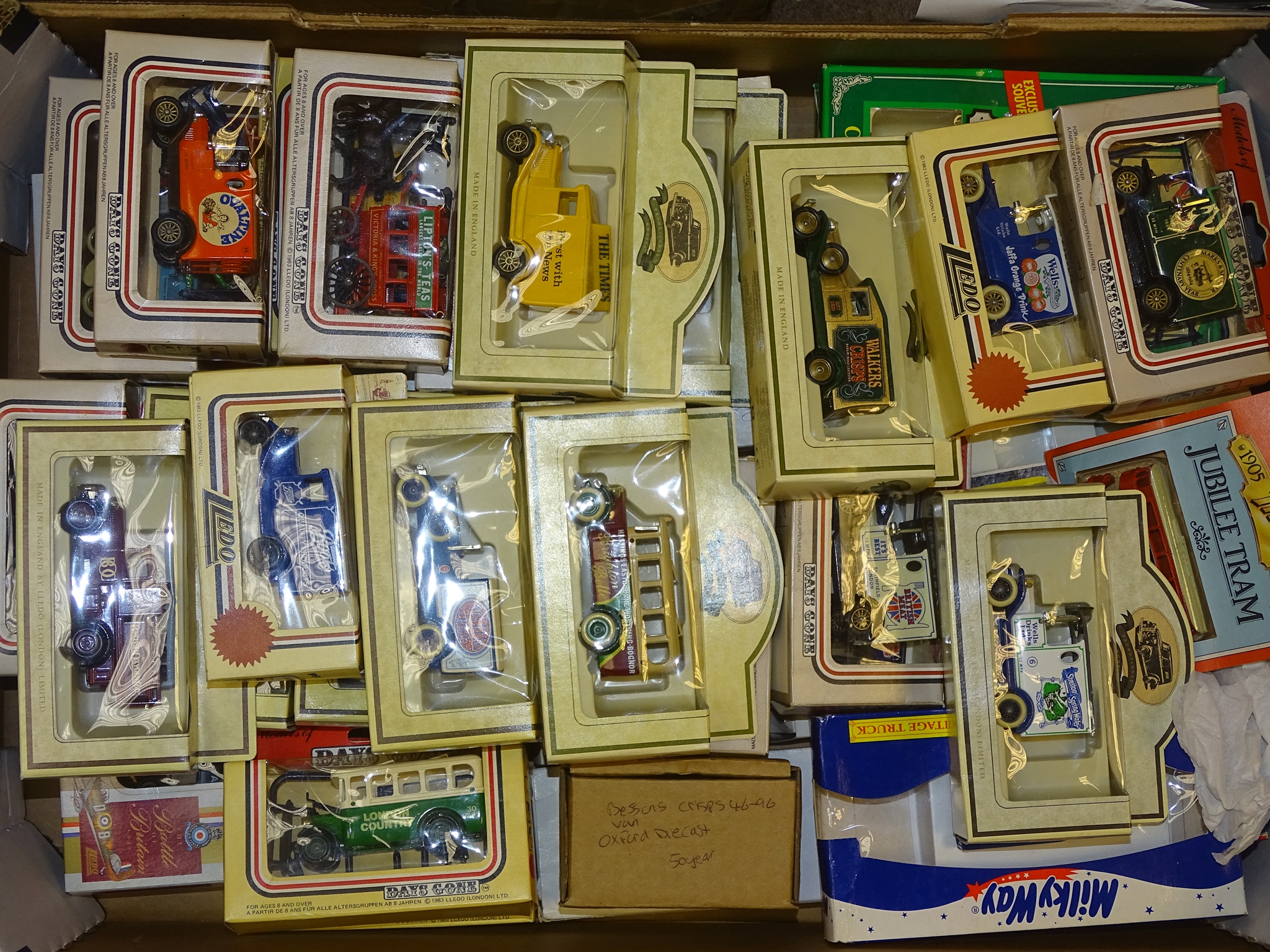 A TRAY CONTAINING A SELECTION OF LLEDO DAYS GONE as lotted - VG/E in G boxes (circa 40)
