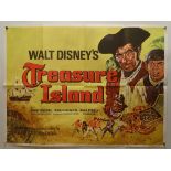 TREASURE ISLAND (1975 Release) Lot x 2 - UK Quad Film Poster - Classic WALT DISNEY live action