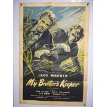 MY BROTHER'S KEEPER (1948) - artwork by Pullford - UK One Sheet Movie Poster - 27" x 40" (68.5 x