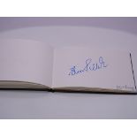 Autograph: An autograph album - numbered 157 containing circa 50 signatures collected in person by