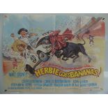 HERBIE GOES BANANAS & HERBIE RIDES AGAIN (1980's) - 2 x UK Quad Film Posters (30" x 40" - 76 x 101.5