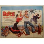 POPEYE (1980) - British UK Quad - Brian Bysouth artwork featuring Robin Williams as the titular