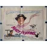 MARY POPPINS (1970's Release) Lot x 6 - 2 x British UK Quads (Standard & Marler Haley) 30" x 40" (76