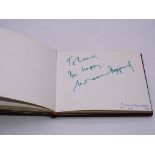 Autograph: An autograph album - numbered 85 containing circa 50 signatures collected in person by