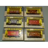 OO GAUGE: WRENN: A GROUP OF SIX VARIOUS WAGONS AS LOTTED - VG/E IN F/G BOXES (6)
