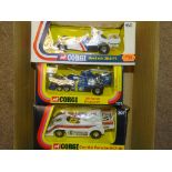 A GROUP OF CORGI FORMULA 1 and LE MANS RACING CARS 160 HESKETH 308 F1, 161 ELF TYRRELL PROJECT 34