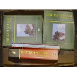 A QUANTITY OF BRITISH STEAM RAILWAYS DVDS AND BOUND MAGAZINES TOGETHER WITH ACCOMPANYING DRAWERS -