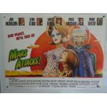 MARS ATTACKS (1996) - UK Quad Film Poster - TIM BURTON - Philip Castle design - 30" x 40" (76 x