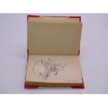 Autograph: An autograph album - numbered 58 containing circa 20 signatures from actors, musicians,