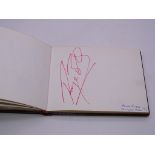 Autograph: An autograph album - numbered 88 containing circa 50 signatures collected in person by