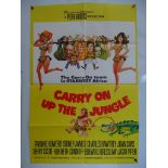 CARRY ON UP THE JUNGLE (1970) - British One Sheet Movie Poster - RENATO FRATINI artwork - 27" x