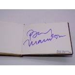 Autograph: An autograph album originally part of the Laurie Butcher Collection originally part of