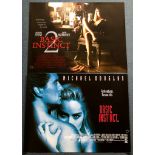BASIC INSTINCT Lot x 2 - BASIC INSTINCT (1992) & BASIC INSTINCT 2 (2006) - Both UK Quad Film Posters