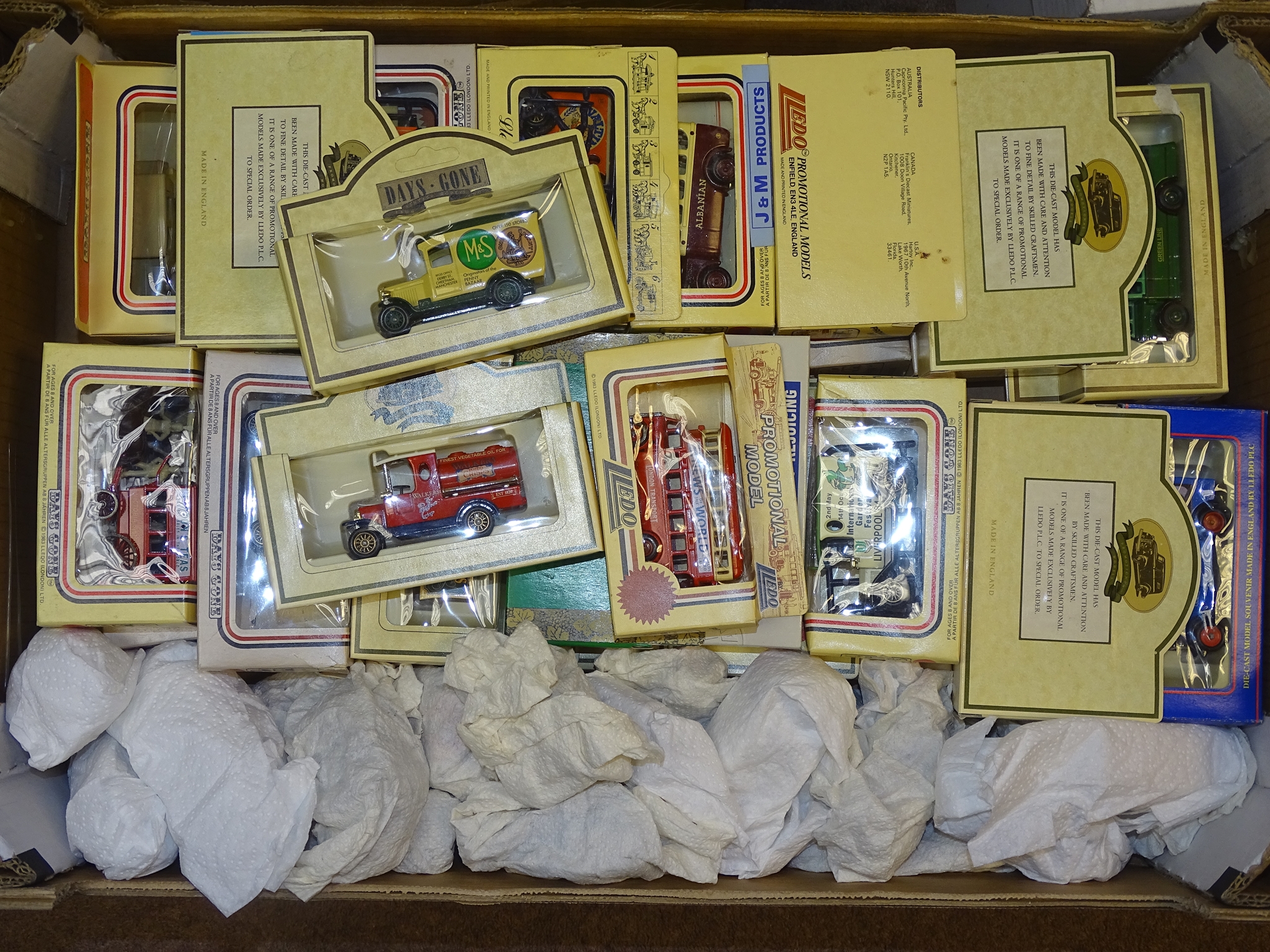 A TRAY CONTAINING A SELECTION OF LLEDO DAYS GONE as lotted - VG/E in G boxes (circa 25 boxed plus