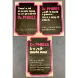 THE ABOMINABLE DR. PHIBES (1971) - 3 x British Double Crown film posters - RARE - VINCENT PRICE -
