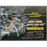 JAMES BOND: MOONRAKER (1979) - British UK Quad - ROGER MOORE's 4th outing as James Bond 007 - DAN