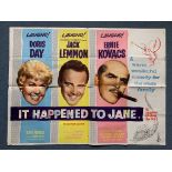 IT HAPPENED TO JANE (1959) - British UK Quad - DORIS DAY - JACK LEMMON - First Release - 30" x