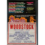 WOODSTOCK (1970) / LET THE GOOD TIMES ROLL (1973) / THE NASHVILLE SOUND (1972) - 3 x British UK