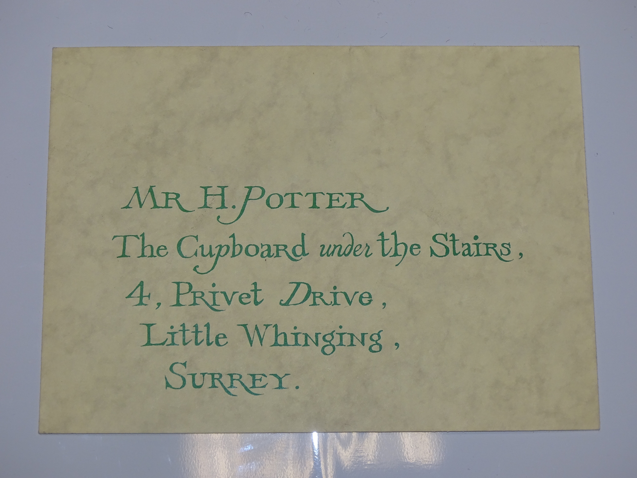 HARRY POTTER AND THE PHILOSOPHER'S STONE (2001) - SCREEN USED SPECIAL EFFECT PROP ENVELOPE - HARRY'S