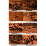 ON ANY SUNDAY (1971) - British Front of House set of 8 x stills - FIRST RELEASE - STEVE McQUEEN -