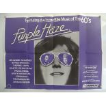 PURPLE HAZE (1982) - UK Quad Film Poster - JIMI HENDRIX - THE BYRDS - CREAM - 30" x 40" (76 x 101.