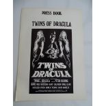 TWINS OF DRACULA (1972) - Alternate title - HAMMER - EXPORT PRESS BOOK - Note that this pressbook