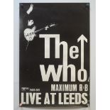 THE WHO: MAXIMUM R&B LIVE AT LEEDS (1970) - Track Record poster from 1970 promoting THE WHO: MAXIMUM