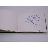 Autograph: An autograph album - numbered 122 containing circa 50 signatures collected in person by