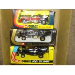 A GROUP OF CORGI FORMULA 1 RACING CARS to includes 153 SURTEES T.S. 9B, 154 LOTUS JOHN PLAYER