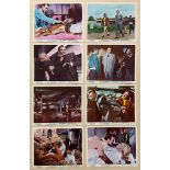 JAMES BOND: GOLDFINGER (1964) - Complete set 8 x British Front of House Lobby Cards - SEAN CONNERY