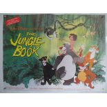 THE JUNGLE BOOK (1988 Release) - British UK Quad - Classic WALT DISNEY animated adventure - 30" x