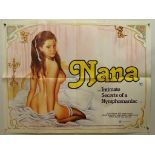 NANA (1982) - British UK Quad - TOM CHANTRELL artwork of Katya Berger the titular Nana - Folded (