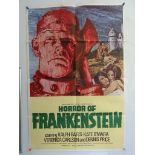 HORROR OF FRANKENSTEIN (1970) - British One Sheet Movie Poster - HAMMER - Mike Vaughan artwork - 27"