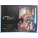 STAR WARS: EPISODE 2 - ATTACK OF THE CLONES (2002) Lot x 2 - UK Quads - Advance Teaser & Main Design