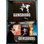 GAINSBOURG (2010) - 2 x UK Quad Film Posters - SERGE GAINSBOURG biopic - 30" x 40" (76 x 101.5) -