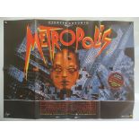 METROPOLIS (1984 Release) - UK Quad Film Poster - Giorgio Moroder re-release - 30" x 40" (76 x 101.5