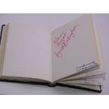 Autograph: An autograph album - numbered 56 containing circa 60 signatures from actors, musicians,