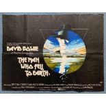 THE MAN WHO FELL TO EARTH (1976) - British UK Quad - DAVID BOWIE - VIC FAIR artwork - 30" x 40" (