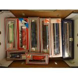 OO GAUGE - A tray of wagons and coaches by Lima (8). VG-E in VG boxes